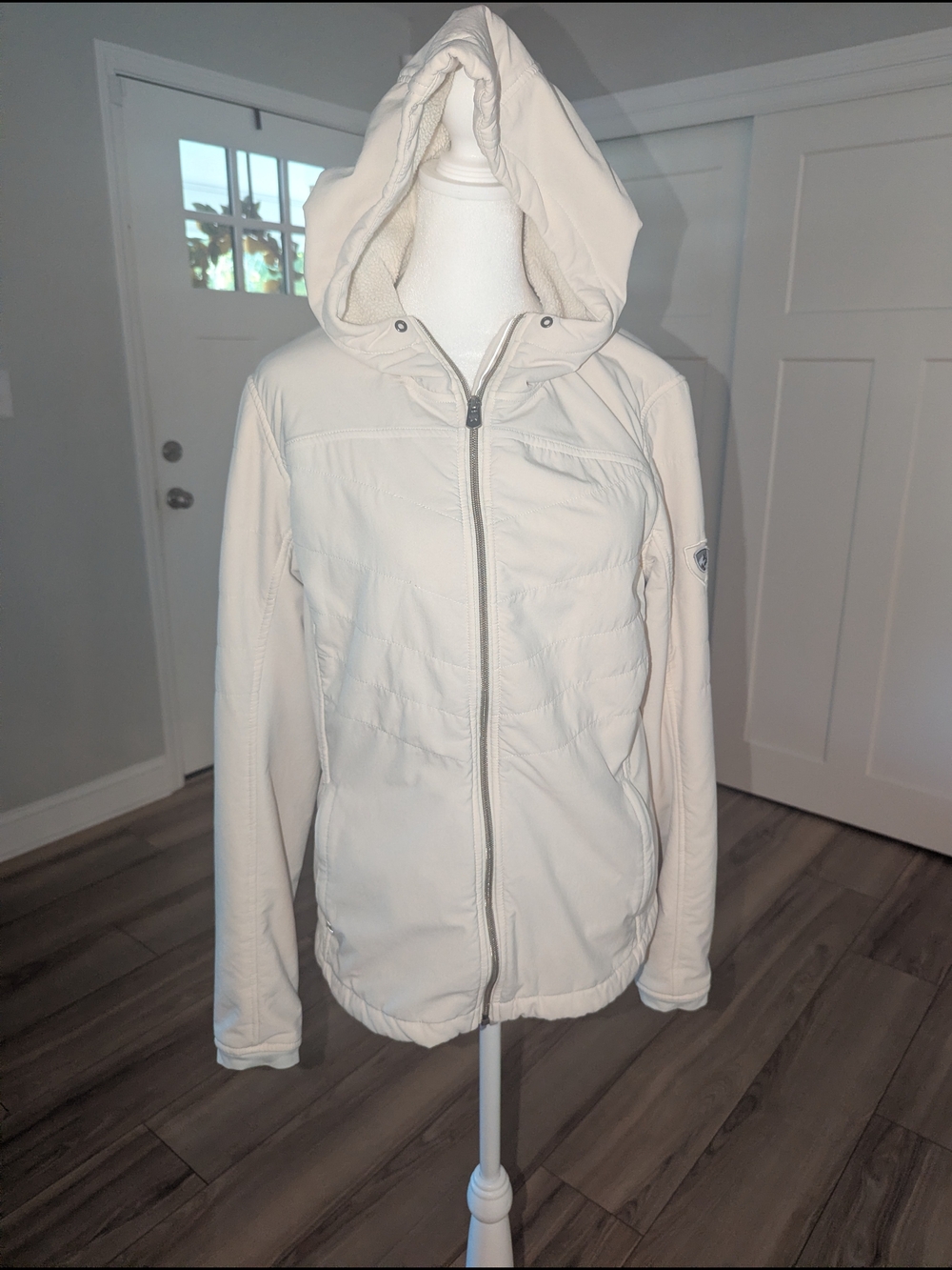 Kuhl Women's Cream Hooded Puffer Jacket - Picture 1 of 7